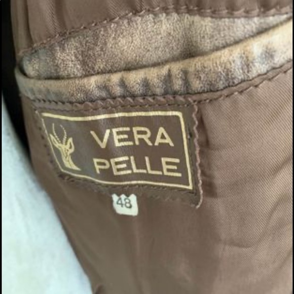 Vintage Italian Distressed Leather Jacket - Picture 4 of 4